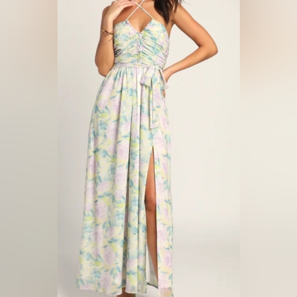 Lulu's Pastel Floral 🌸 Maxi Dress